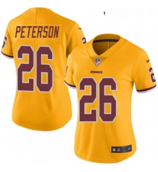 Womens Nike Washington Redskins 26 Adrian Peterson Limited Gold Rush Vapor Untouchable NFL Jersey