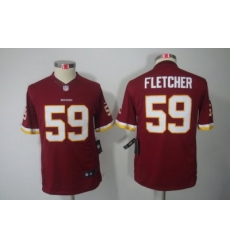 Nike Youth Washington RedSkins #59 Fletcher Red Limited Jerseys