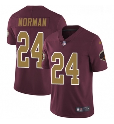 Youth Nike Washington Redskins 24 Josh Norman Elite Burgundy RedGold Number Alternate 80TH Anniversary NFL Jersey