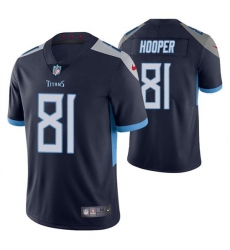 Men Tennessee Titans 81 Austin Hooper Navy Vapor Untouchable Stitched Jersey