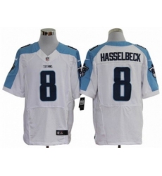 Nike Tennessee Titans 8 Matt Hasselbeck white Elite NFL Jersey