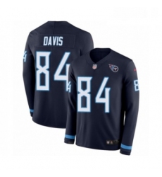 Youth Nike Tennessee Titans 84 Corey Davis Limited Navy Blue Therma Long Sleeve NFL Jersey