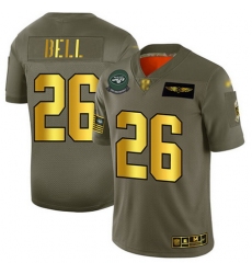 Jets 26 Le 27Veon Bell Camo Gold Men Stitched Football Limited 2019 Salute To Service Jersey