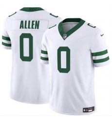 Men New York Jets 0 Braelon Allen White 2024 F U S E  Vapor Limited Stitched Jersey