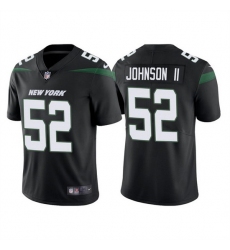 Men New York Jets 52 Jermaine Johnson II 2022 Black Vapor Untouchable Limited Stitched jersey