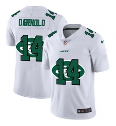 New York Jets 14 Sam Darnold White Men Nike Team Logo Dual Overlap Limited NFL Jersey