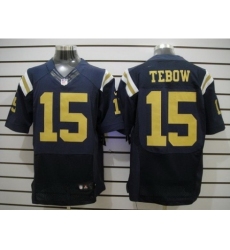 Nike New York Jets 15 Tim Tebow Blue Elite NFL Jersey