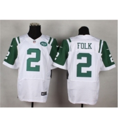 Nike new york jets 2 Nick Folk white Elite NFL Jersey