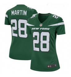 Mens New York Jets 28 Curtis Martin Nike Womens Retired Game Jersey Green