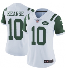 Nike Jets #10 Jermaine Kearse White Womens Stitched NFL Vapor Untouchable Limited Jersey