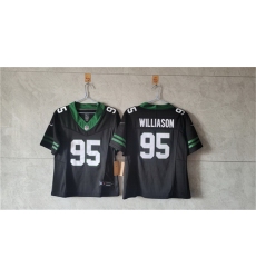 Women New York Jets 95 Quinnen Williams Black F U S E  Vapor Stitched Jersey