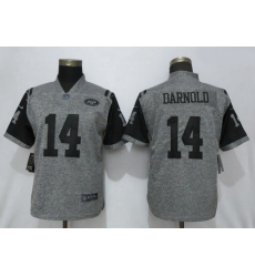 Women Nike Jets 14 Sam Darnold Gray Gridiron Gray Women Vapor Untouchable Limited Jersey