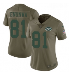 Womens Nike New York Jets 81 Quincy Enunwa Limited Olive 2017 Salute to Service NFL Jersey