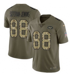 Nike Jets 88 Austin Seferian Jenkins Olive Camo Youth Salute To Service Limited Jersey