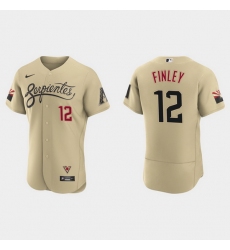 Arizona Diamondbacks 12 Steve Finley Men Nike 2021 City Connect Authentic MLB Jersey Gold