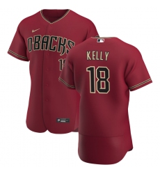 Men Arizona Diamondbacks 18 Carson Kelly Men Nike Crimson Flex Base Alternate Team MLB Jersey