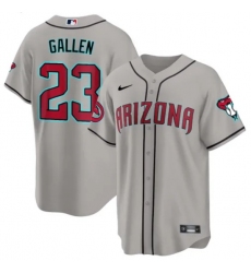 Men Arizona Diamondbacks 23 Zac Gallen 2023 24 Gray Cool Base Stitched Baseball Jersey