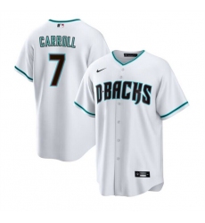 Men Arizona Diamondbacks 7 Corbin Carroll White Cool Base Stitched Baseball Jersey