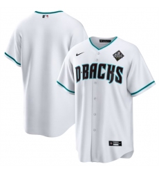 Men Arizona Diamondbacks Blank White 2023 World Series Cool Base Stitched Baseball Jersey