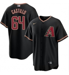 Men Diego Castillo Arizona Diamondbacks Alternate Black Jersey