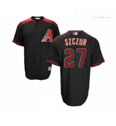 Mens Arizona Diamondbacks 27 Matt Szczur Replica Black Brick Alternate Home Cool Base Baseball Jersey 