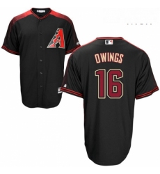 Mens Majestic Arizona Diamondbacks 16 Chris Owings Replica Black Alternate Home Cool Base MLB Jersey