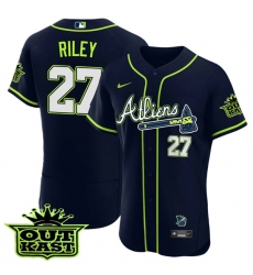 MEN 27S ATLANTA BRAVES ATLIENS 27 Austin Riley FLEX BASE JERSEY   ALL STITCHED