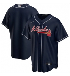 Men Atlanta Braves Nike Navy Blue Blank Jersey