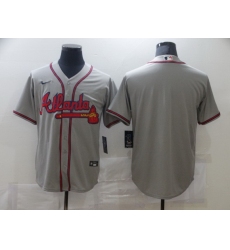 Men Nike Atlanta Braves grey Blank Coolbase Jersey