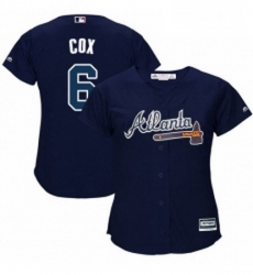 Womens Majestic Atlanta Braves 6 Bobby Cox Replica Blue Alternate Road Cool Base MLB Jersey