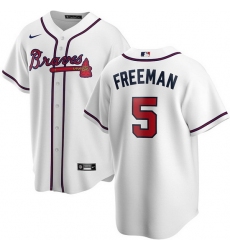 Youth Atlanta Braves 5 Freddie Freeman White Cool Base Stitched Jersey