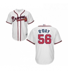 Youth Atlanta Braves 56 Darren O Day Replica White Home Cool Base Baseball Jersey 