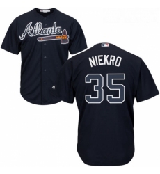 Youth Majestic Atlanta Braves 35 Phil Niekro Replica Blue Alternate Road Cool Base MLB Jersey