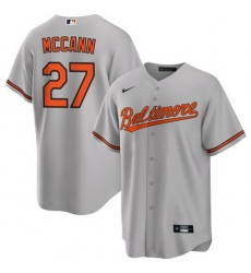 Men Baltimore Orioles 27 James McCann Grey Cool Base Stitched Jersey