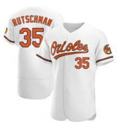 Men Baltimore Orioles 35 Adley Rutschman White Flexbase Jersey