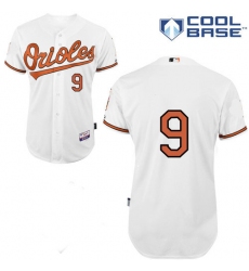 Men Baltimore Orioles 9 David Lough White no name Cool Base Jersey