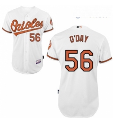 Mens Majestic Baltimore Orioles 56 Darren ODay Replica White Home Cool Base MLB Jersey