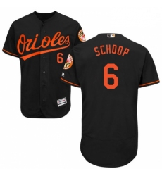 Mens Majestic Baltimore Orioles 6 Jonathan Schoop Black Alternate Flex Base Authentic Collection MLB Jersey