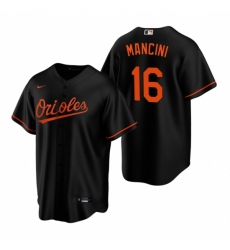 Mens Nike Baltimore Orioles 16 Trey Mancini Black Alternate Stitched Baseball Jersey