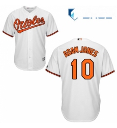 Youth Majestic Baltimore Orioles 10 Adam Jones Replica White Home Cool Base MLB Jersey