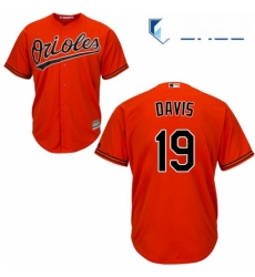 Youth Majestic Baltimore Orioles 19 Chris Davis Replica Orange Alternate Cool Base MLB Jersey