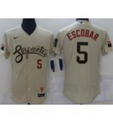 Men Arizona Diamondback 5 Eduardo Escobar Gold 2021 City Connect Stitched MLB Flex Base Nike Jersey