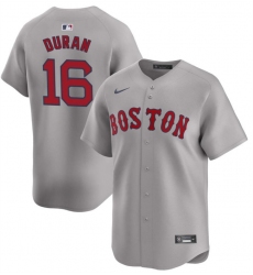 Men Boston Red Sox 16 Jarren Duran Grey 2024 Away Limited Stitched Baseball Jersey