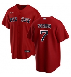 Men Boston Red Sox 7 Masataka Yoshida Red Cool Base Stitched Jersey