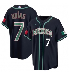 Men Mexico Baseball 7 Julio Urias 2023 Black World Baseball Classic Stitched Jersey 00