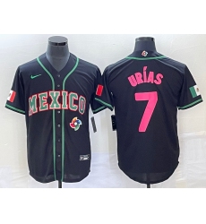 Men Mexico Baseball 7 Julio Urias 2023 Black World Baseball With Patch Classic Stitched Jersey 07