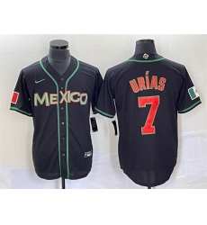 Men Mexico Baseball 7 Julio Urias 2023 Black World Baseball With Patch Classic Stitched Jersey 12