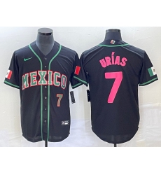 Men Mexico Baseball 7 Julio Urias 2023 Black World Baseball With Patch Classic Stitched Jersey 95