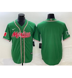 Men Mexico Baseball Blank 2023 Green World Baseball Classic Stitched Jersey 2