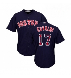 Mens Boston Red Sox 17 Nathan Eovaldi Authentic Navy Blue Team Logo Fashion Cool Base Baseball Jersey 